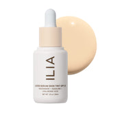 ILIA front bottle of Super Serum Skin Tint showing packaging and SPF benefit