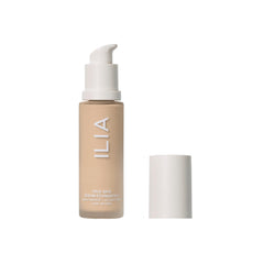 ILIA front packaging showing bottle and shade label, clear match visual benefit
