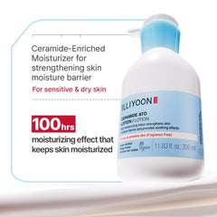 Illiyoon Ceramide Ato texture close-up showing lightweight cream for fast absorption