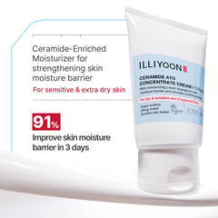 Illiyoon cream on spatula close-up, demonstrates easy pick-up and non-greasy finish