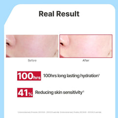 Illiyoon open jar with a fingertip showing smooth application and immediate skin comfort