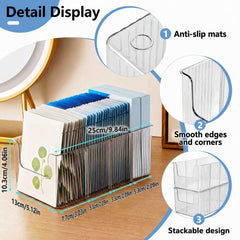 Imakmasion side profile stacked demonstrates stackable storage advantage
