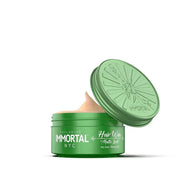 Immortal NYC front packaging of matte look hair wax showing brand and strong-hold benefit