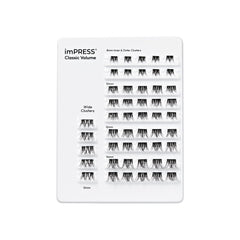 imPRESS spread of all 50 clusters laid out to show variety and customization options