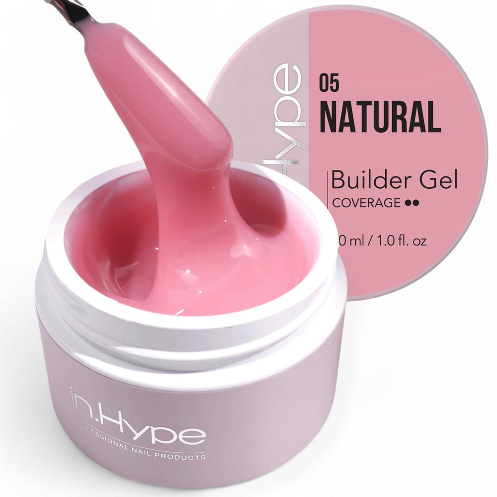IN.HYPE front packaging showing Natural #5 shade and professional labeling benefits durability