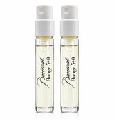 In1mart B.accarat Rouge 540 front packaging showing two sample spray vials for travel