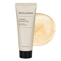 INCELLDERM front packaging showing calming balance gel, clear hydration benefit