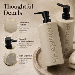 Indecor Home on shower shelf illustrating moisture resistance and organized storage benefit
