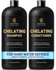 INFINA ESSENTIALS front packaging showing both bottles and benefit of mineral removal
