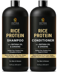 INFINA ESSENTIALS front packaging showing shampoo and conditioner for fuller hair