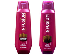 INFUSIUM 23 front packaging showing matching shampoo and conditioner benefits