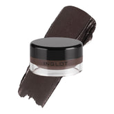 Inglot AMC gel eyeliner jar front view showing compact chocolate liner