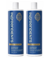 Ingreendients front packaging showing two 16 oz bottles and clear labeling benefit: gentle cleanse