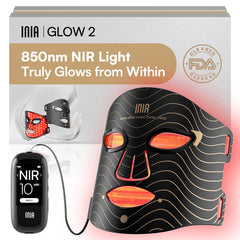 INIA front view mask showing full-face LED layout and comfortable fit
