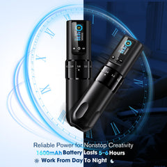 INKin tattoo pen detail highlighting adjustable stroke for versatile work