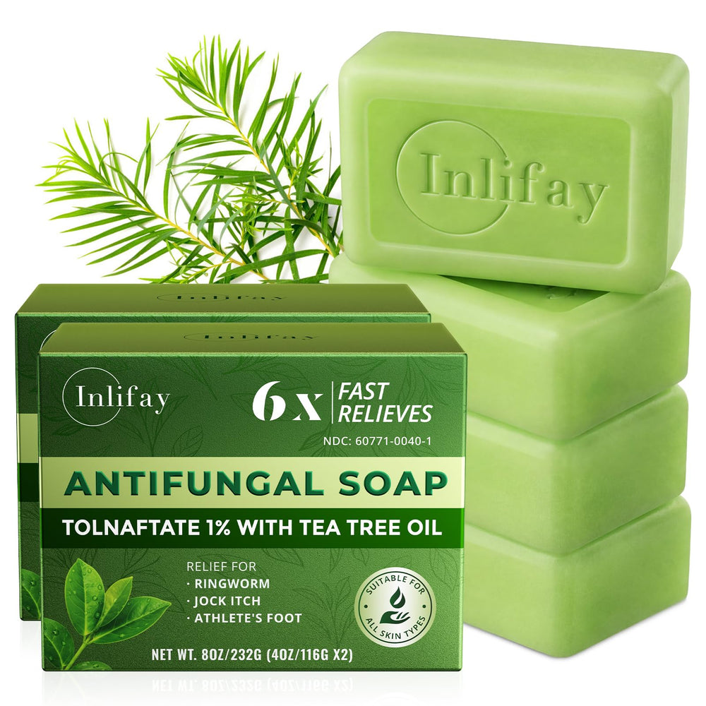 Inlifay front packaging showing two bars and clear antifungal purpose