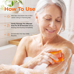 Inlifay soap in hand demonstrating easy application and cleansing