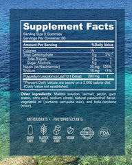 Inner Glow gummy texture cutaway showing dense, sugar-free formulation