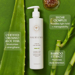INNERSENSE applying cream to damp curls for even distribution and hydration