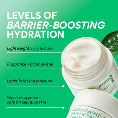 innisfree cream being applied on hand demonstrating smooth application
