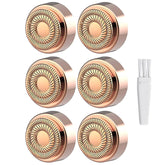 innobeaut front packaging showing six replacement heads and cleansing brush benefit: easy restocking