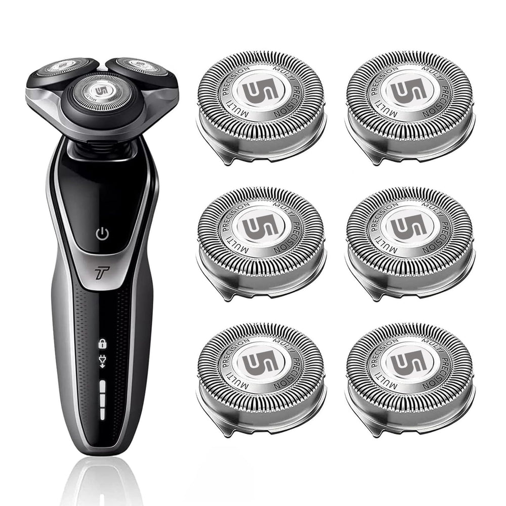 innobeaut front packaging showing six replacement heads and compatibility labels; easy replacement benefit