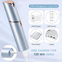 innobeaut connected to usb cable illustrating convenient rechargeable power