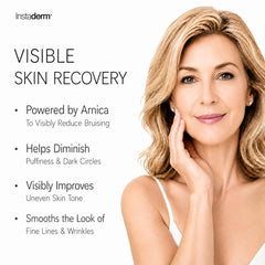 Instaderm tube close-up highlighting application nozzle and portability