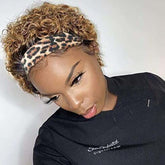 INSTASTYLE front view headband wig showing polished pixie style and quick wear benefit