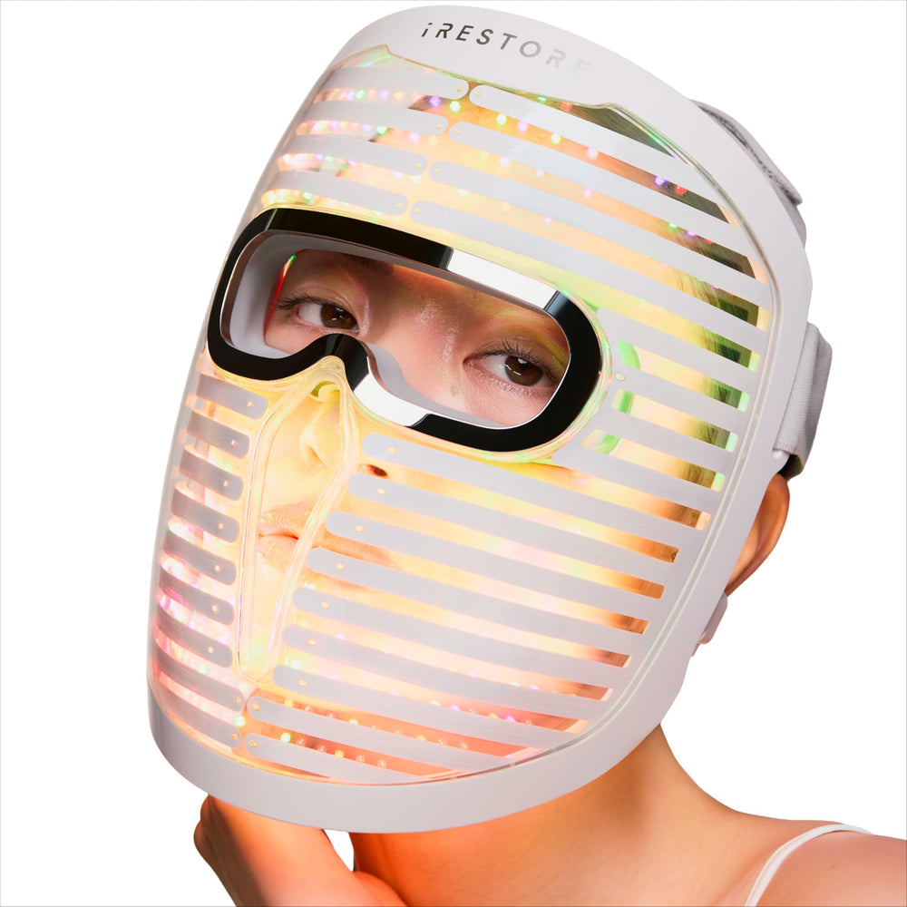 iRestore Face Mask Pro front view showing full-face coverage and consistent results