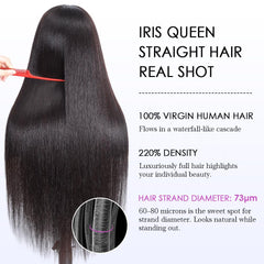 Iris Queen pre-plucked hairline with bleached knots and baby hair for natural look