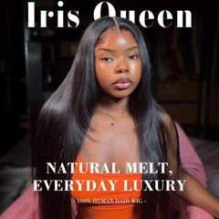 Iris Queen close-up of 13x5 HD lace revealing realistic, seamless scalp blending