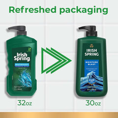 Irish Spring pump detail emphasizing easy dispensing and convenience