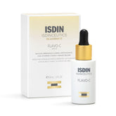 ISDIN bottle front packaging shows product name and benefits