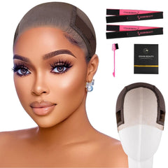 Isshin Beauty front view cap on model showing secure fit and natural hairline