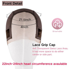 Isshin Beauty transparent Swiss lace close-up hides knots for realistic parting
