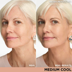 IT Cosmetics CC+ Cream label close-up showing Medium Cool shade and product benefits