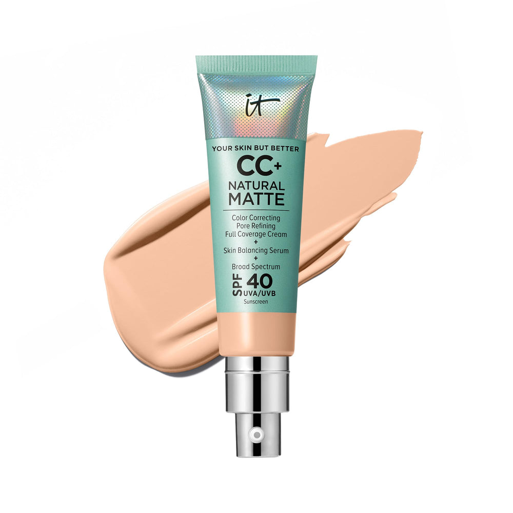 IT Cosmetics product front packaging showing shade and matte finish benefit