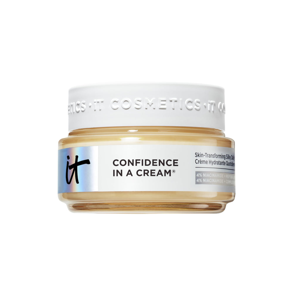 IT Cosmetics front jar showing elegant label and size benefit hydration