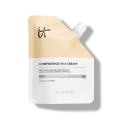 IT Cosmetics refill pouch front view showing product and eco benefit