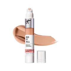 IT Cosmetics concealer front view showing sleek tube and shade 315 Medium Cool benefit: travel-ready
