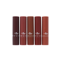 Italia Deluxe swatch strip of five Chola Browns shades for color reference