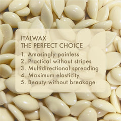 Italwax spatula applying wax demonstrating precise spread benefit