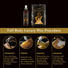 Italwax applied with spatula on lower leg showing controlled spread and precise coverage