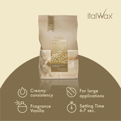 Italwax close-up creamy bead texture for smooth application benefit