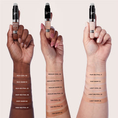 IT Cosmetics concealer texture swatches showing blendable finish benefit
