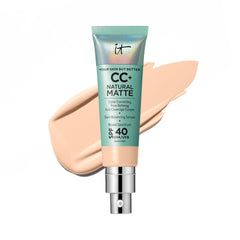 IT Cosmetics front packaging of CC+ Natural Matte showing product and shade for easy identification