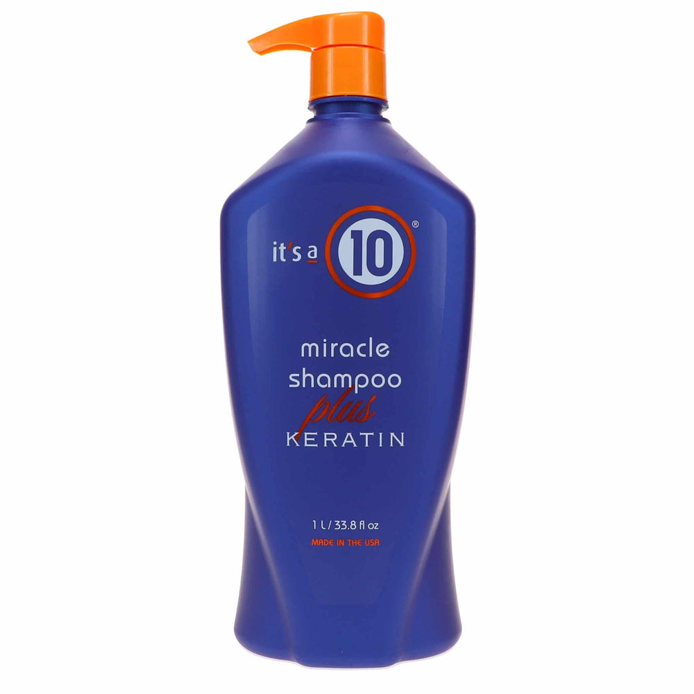 It's A 10 front bottle view showing label and 33.8 oz size for long-lasting use