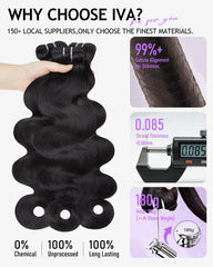 IVA hair styled curled in-use demonstrating heat styling versatility