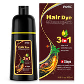 Ivnil bottle front view showing coffee color shampoo and clear labeling for easy purchase